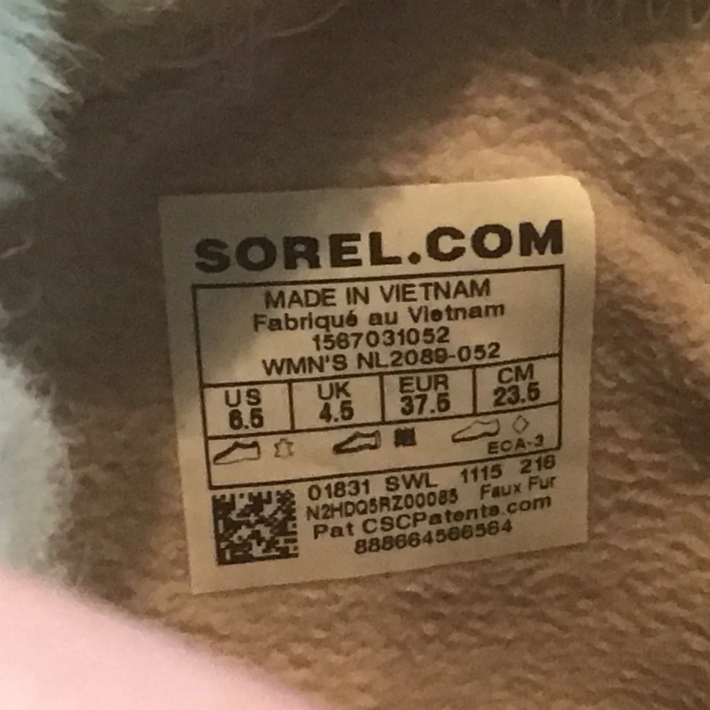 Sorel‎ Tivoli II Charcoal Gray Suede Waterproof Faux Fur Lined Boots 6.5 37.5 LN